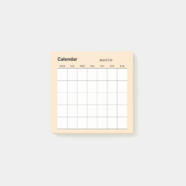 Minimalistischer Monatskalender Post-it Klebezettel
