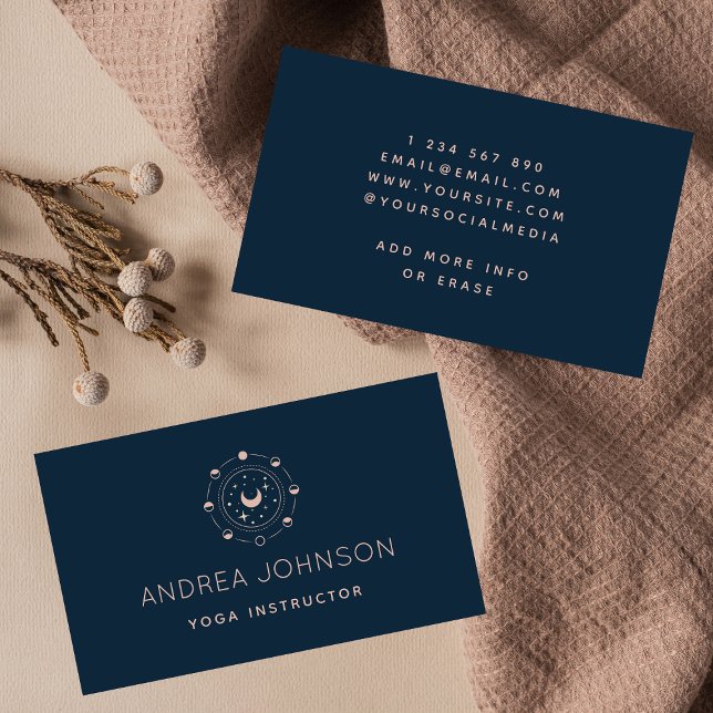 Minimalistischer Mond Phase Stars Astrologie Celes Visitenkarte (Von Creator hochgeladen)