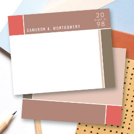 Minimalistischer Mondrian Modern Color Blocks Absc Dankeskarte