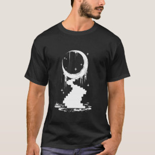 Minimalistischer Mondsichel-Treppenweg Himmels- T-Shirt