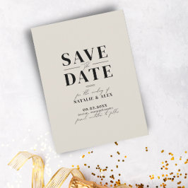 Minimalistischer Monogram Beige Taupe Website QR-C Save The Date