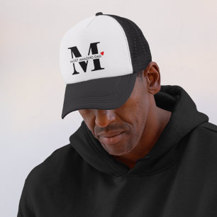 Minimalistischer Monogramm Phantastischer Vater mi Truckerkappe