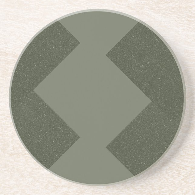 Minimalistischer Moss Green Sandstone Untersetzer (Vorne)