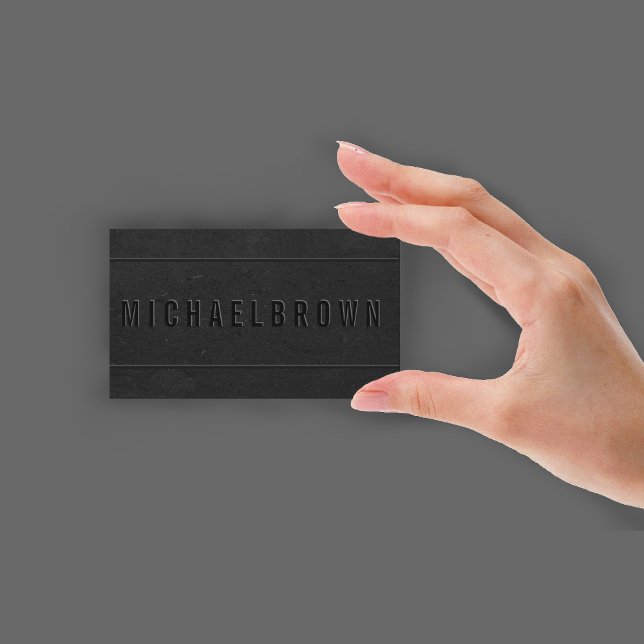Minimalistischer, mutiger Schwarzfahrer Visitenkarte (Black Driver Minimalist Bold Modern Business Card)
