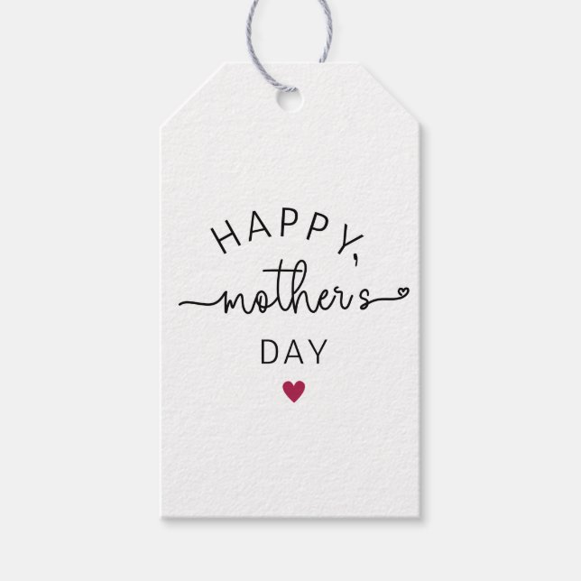 Minimalistischer Muttertag Geschenkanhänger (Vorderseite)