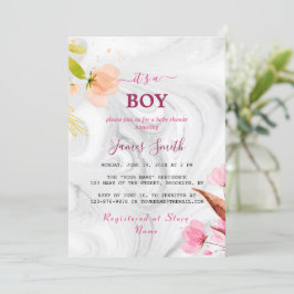 Minimalistischer Name Anpassung der Baby-Dusche au Einladung