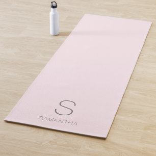 Minimalistischer Name der rosa Monogramm Yogamatte