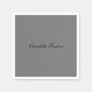 Minimalistischer Name des klassischen Handschrifte Serviette