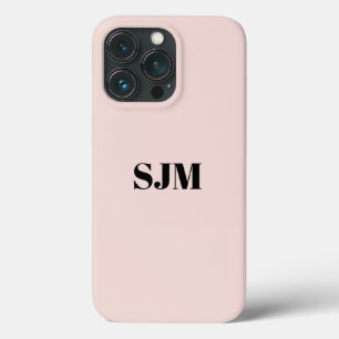 Minimalistischer Name des Monogramms blush pink ch Case-Mate iPhone Hülle