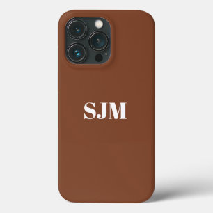 Minimalistischer Name des Monogramms sepia und wei Case-Mate iPhone Hülle