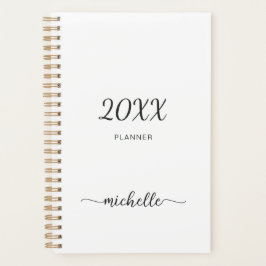 Minimalistischer Name des Monogramms "Simple White Planer