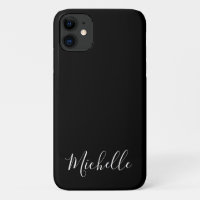 Minimalistischer Name einfach schick Schwarz-weiß