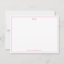 Minimalistischer Name für das Classic Hot Pink Mag Mitteilungskarte