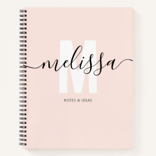 Minimalistischer Name für die Monogramm-Handschri Notizbuch