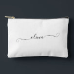 Minimalistischer Name für moderne Skriptzustellung Zubehörtasche<br><div class="desc">Ein schick-minimalistisches Accessoire-Beutel. Kann als Kosmetikbeutel verwendet werden. Ein tolles Accessoire für Reisen. Perfektes Geschenk für Brautjungfrau,  Freunde und Familie.</div>