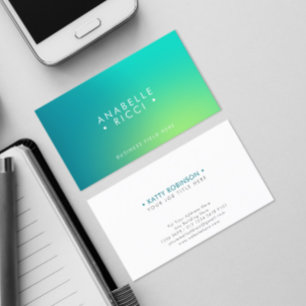 Minimalistischer Name Gradient Tosca und Gelb Visitenkarte
