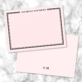 Minimalistischer Name Monogram Mitteilungskarte