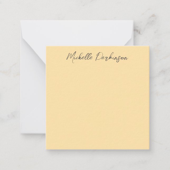 Minimalistischer Name Personalisiert Kalligraphie  Mitteilungskarte (Vorderseite)