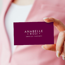 Minimalistischer Name | serieller Schriftart Sans  Visitenkarte