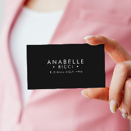 Minimalistischer Name | serieller Schriftart Sans  Visitenkarte