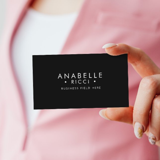 Minimalistischer Name | serieller Schriftart Sans  Visitenkarte (Von Creator hochgeladen)