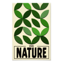 Minimalistischer Naturposter – Frühlingsbotanik-Wa