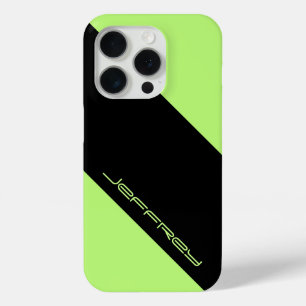 Minimalistischer Neongrüner und schwarzer Personal Case-Mate iPhone Hülle