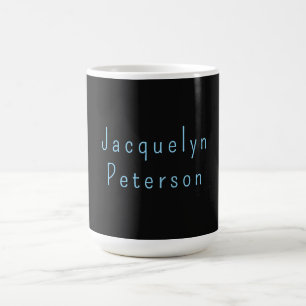 Minimalistischer neutraler schwarzer Elegant Moder Kaffeetasse