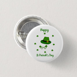 Minimalistischer Niedlicher Happy St Patrick's Day Button