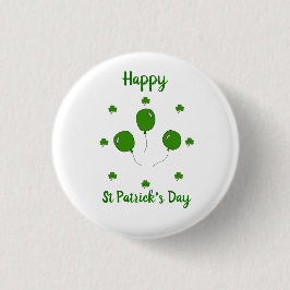 Minimalistischer Niedlicher Happy St Patrick's Day Button