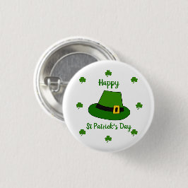 Minimalistischer Niedlicher Happy St Patrick's Day Button