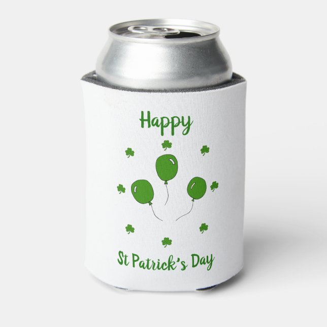 Minimalistischer Niedlicher Happy St Patrick's Day Dosenkühler (Kanne Rückseite)