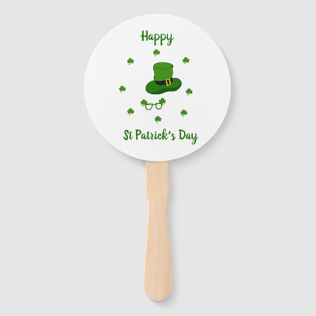 Minimalistischer Niedlicher Happy St Patrick's Day Fächer (Vorderseite)