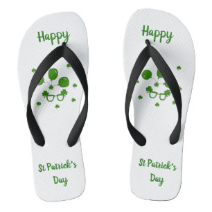 Minimalistischer Niedlicher Happy St Patrick's Day Flip Flops