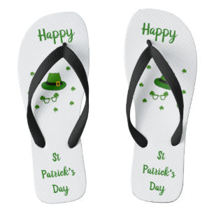 Minimalistischer Niedlicher Happy St Patrick's Day Flip Flops