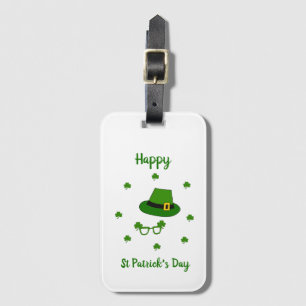 Minimalistischer Niedlicher Happy St Patrick's Day Gepäckanhänger
