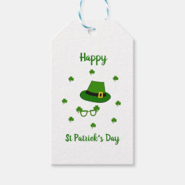 Minimalistischer Niedlicher Happy St Patrick's Day Geschenkanhänger