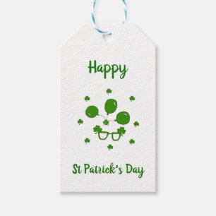 Minimalistischer Niedlicher Happy St Patrick's Day Geschenkanhänger