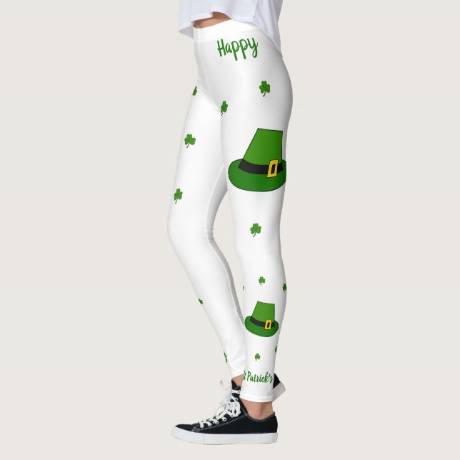 Minimalistischer Niedlicher Happy St Patrick's Day Leggings (Links)