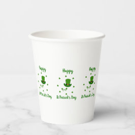 Minimalistischer Niedlicher Happy St Patrick's Day Pappbecher