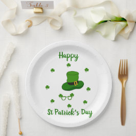 Minimalistischer Niedlicher Happy St Patrick's Day Pappteller