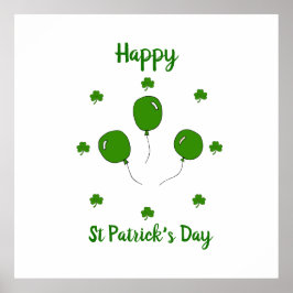 Minimalistischer Niedlicher Happy St Patrick's Day Poster