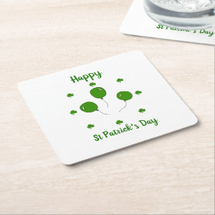 Minimalistischer Niedlicher Happy St Patrick's Day Rechteckiger Pappuntersetzer