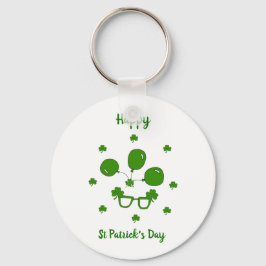 Minimalistischer Niedlicher Happy St Patrick's Day Schlüsselanhänger