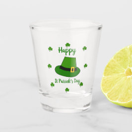 Minimalistischer Niedlicher Happy St Patrick's Day Schnapsglas