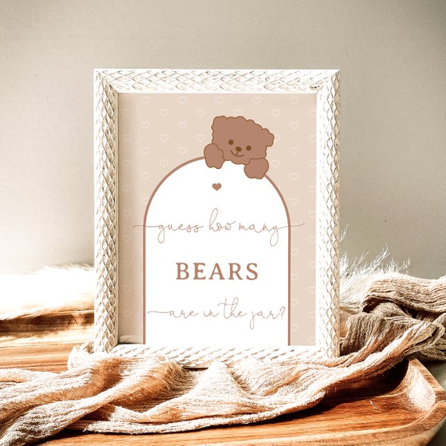 Minimalistischer Niedlicher Teddybär schätzt wie v Poster (Von Creator hochgeladen)