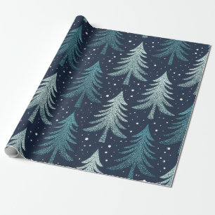 Minimalistischer nordischer Weihnachtsbaum Geschenkpapier