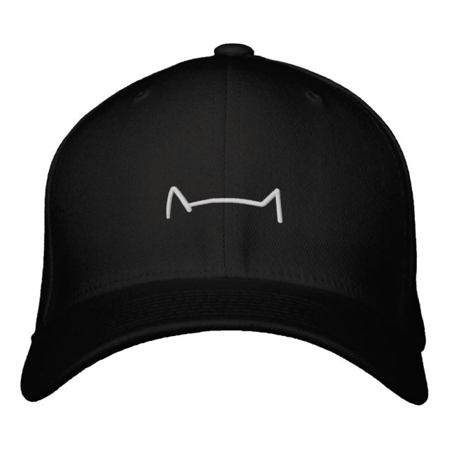 Minimalistischer Ohrhut Bestickte Baseballkappe (Vorderseite)