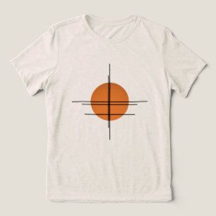Minimalistischer orangefarbener Horizont Tri-Blend Shirt
