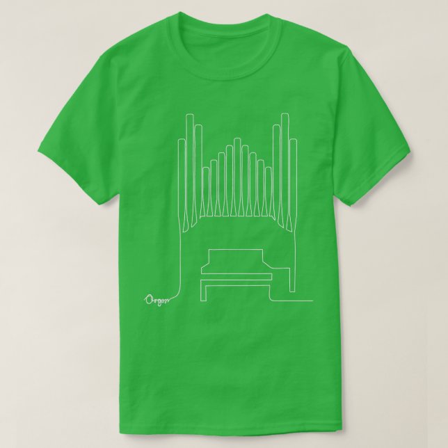 Minimalistischer Orgelspieler T-Shirt (Design vorne)